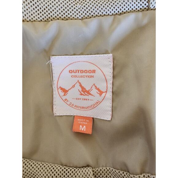 OUTDOOR COLLECTION Women's Green White Hooded Full Zip Windbreaker SZ M - Picture 8 of 9